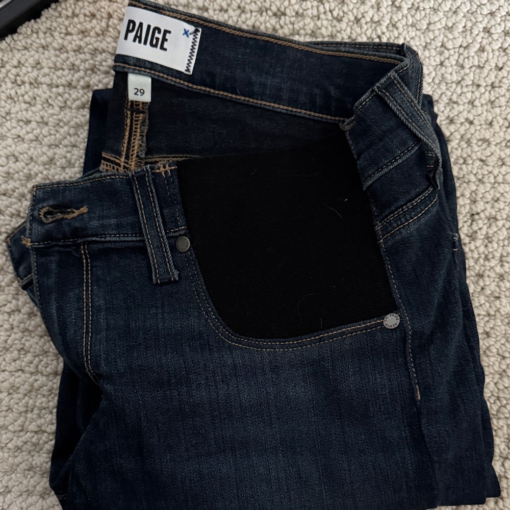 PAIGE Maternity Dark Blue Skinny Jeans